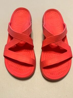 NuuSol Women’s Coral Cross-Strap Slide Sandals 9